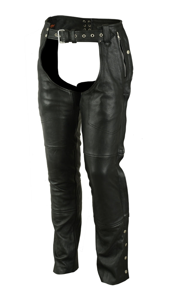DS405  Unisex Double Deep Pocket Thermal Lined Chaps Unisex Chaps & Pants Virginia City Motorcycle Company Apparel 