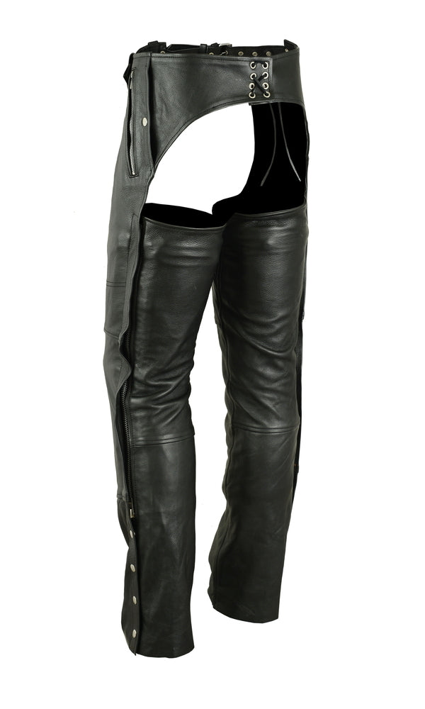 DS405  Unisex Double Deep Pocket Thermal Lined Chaps Unisex Chaps & Pants Virginia City Motorcycle Company Apparel 