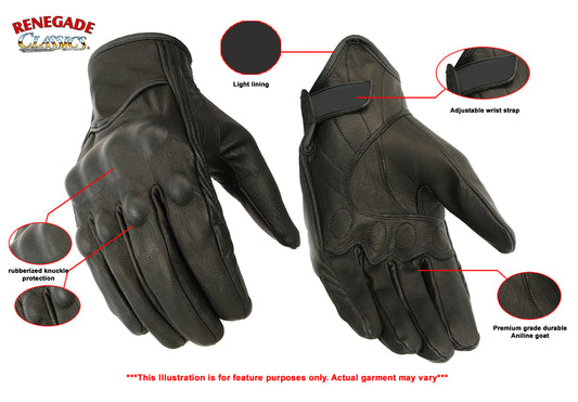 RC78 Premium Sporty Glove Men's Lightweight Gloves Virginia City Motorcycle Company Apparel in Nevada USA