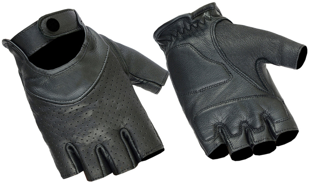 DS8    Women's Perforated Fingerless Glove Women's Fingerless Gloves Virginia City Motorcycle Company Apparel 