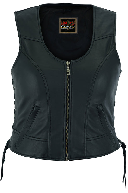 RC242 Women's Stylish Lightweight Vest Women's Leather Vests Virginia City Motorcycle Company Apparel in Nevada USA
