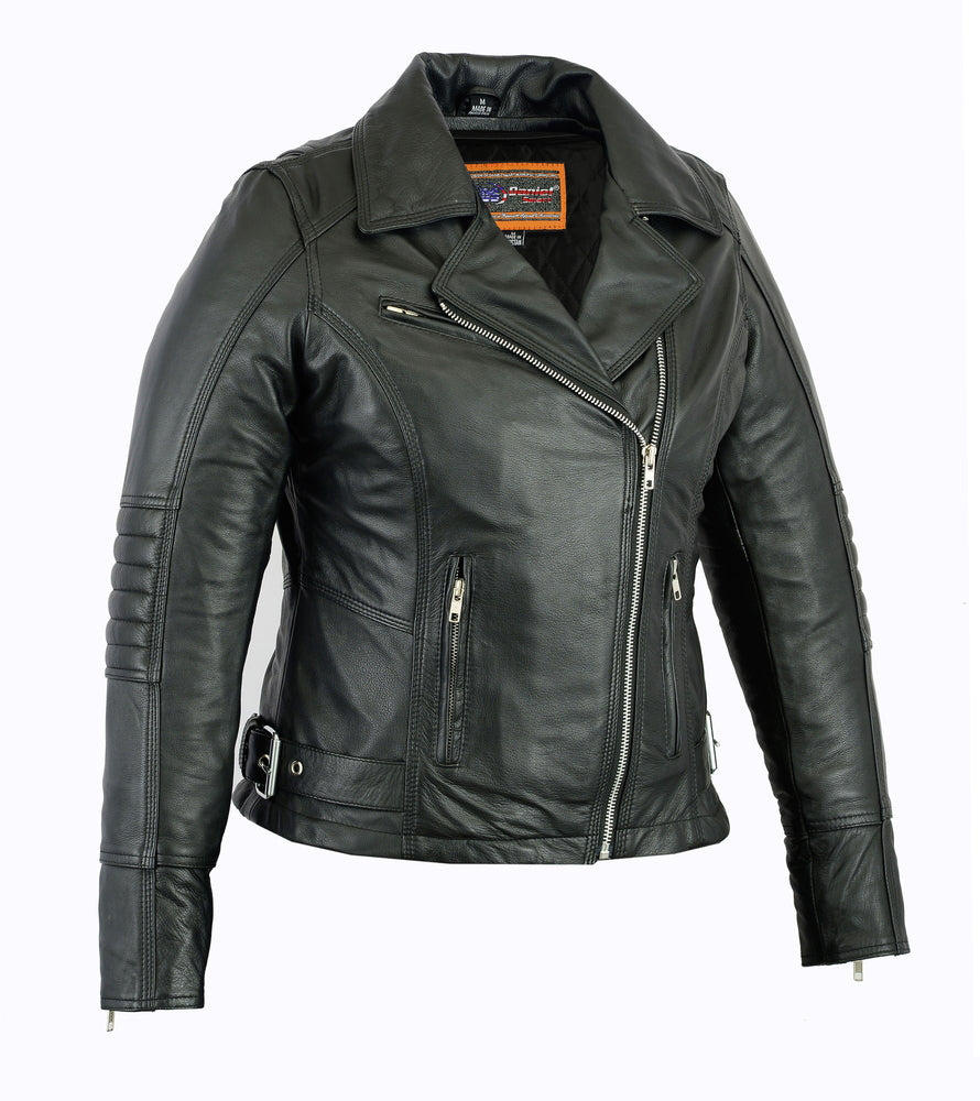 DS835 Women's Updated Lightweight Stylish M/C Jacket Women's Leather Motorcycle Jackets Virginia City Motorcycle Company Apparel 