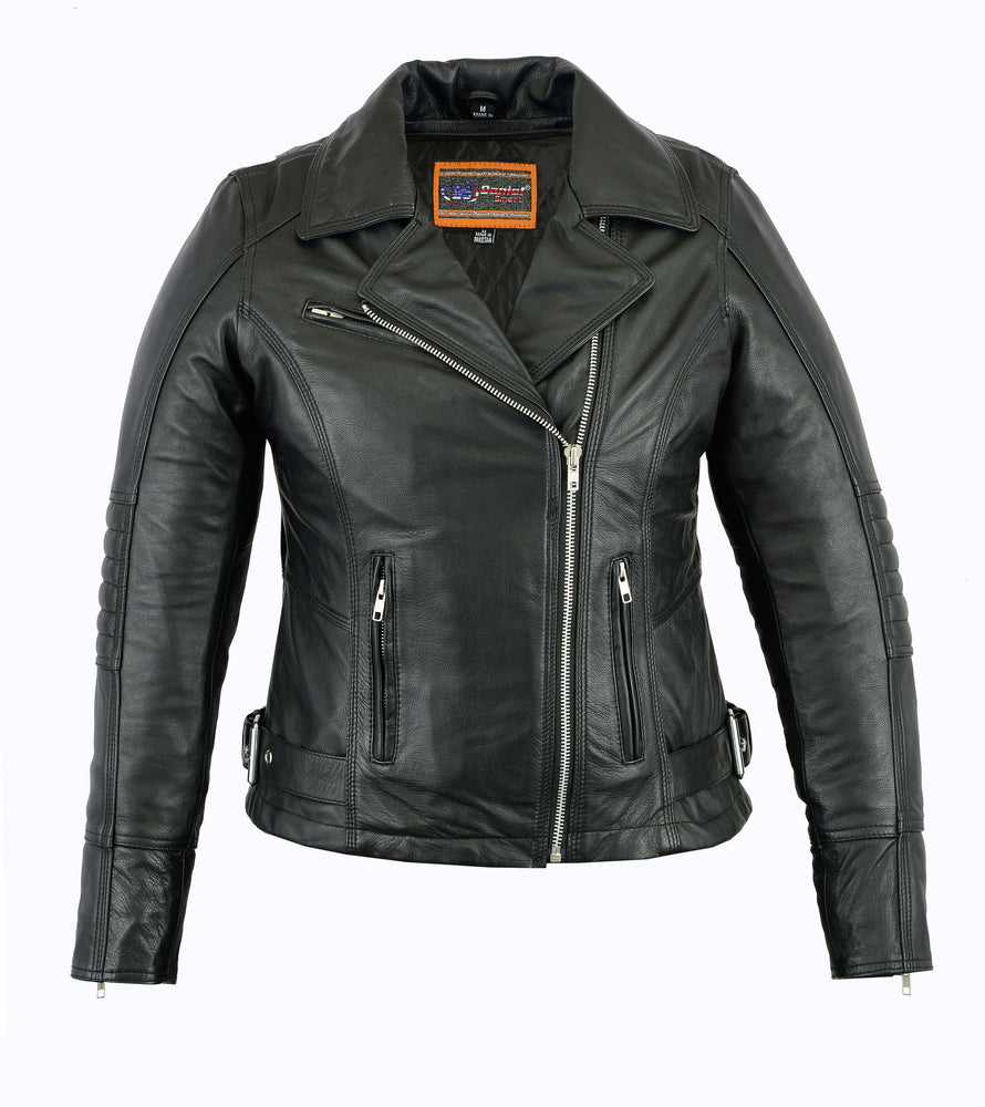 DS835 Women's Updated Lightweight Stylish M/C Jacket Women's Leather Motorcycle Jackets Virginia City Motorcycle Company Apparel 