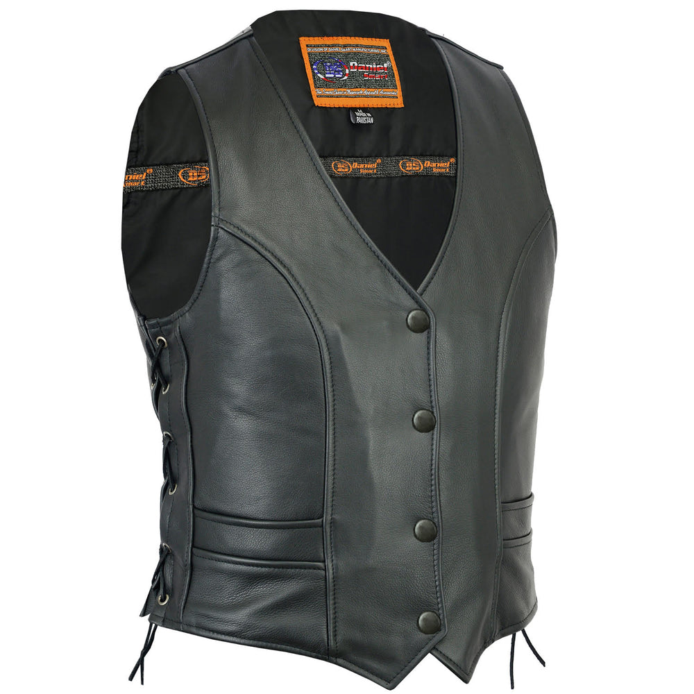 DS271 Women's Stylish Full Cut Vest Women's Vests Virginia City Motorcycle Company Apparel 