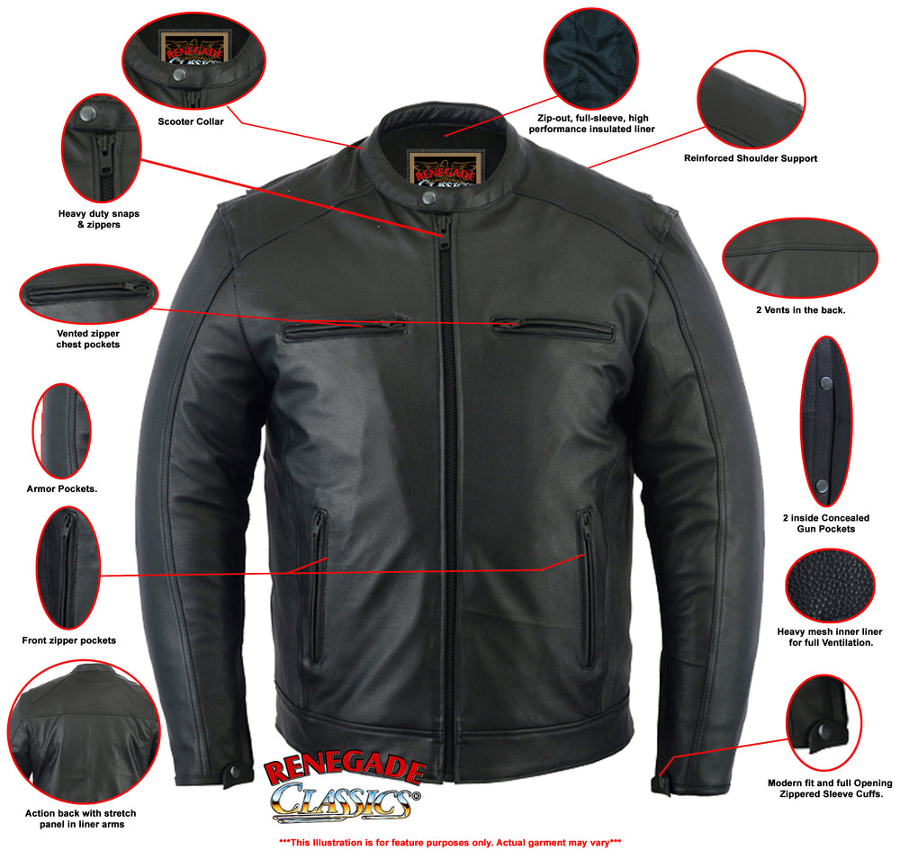 RC735 Men's Lightweight Cruiser Jacket Men's Jacket Virginia City Motorcycle Company Apparel in Nevada USA