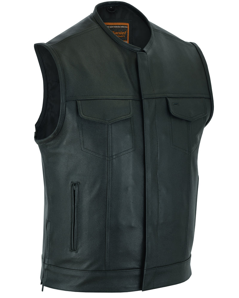 DS177 Upgraded Style Gun Pockets, Hidden #10" Black Metal Zipper, Sid Men's Vests Virginia City Motorcycle Company Apparel 