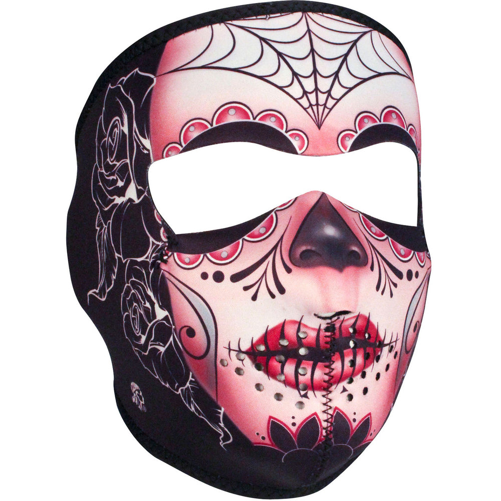 WNFM082 ZAN® Full Mask- Neoprene- Sugar Skull Full Facemasks Virginia City Motorcycle Company Apparel 
