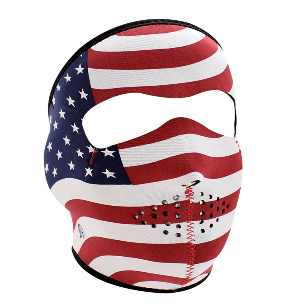 WNFM003 ZAN® Full Mask- Neoprene- Stars and Stripes Full Facemasks Virginia City Motorcycle Company Apparel 