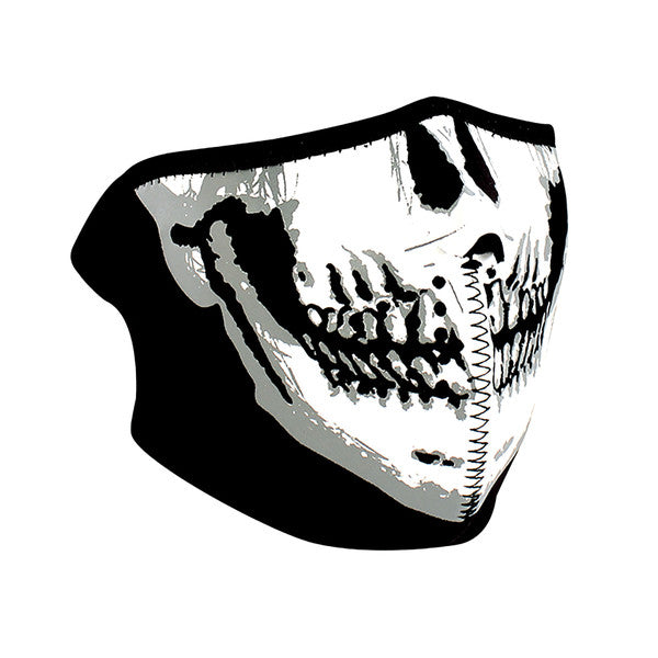 WNFM002HG ZAN® Half Mask- Neoprene- Skull Face- Glow in the Dark Half Facemasks Virginia City Motorcycle Company Apparel 