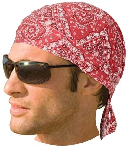 HW2614 Headwrap Paisley Red Headwraps Virginia City Motorcycle Company Apparel 