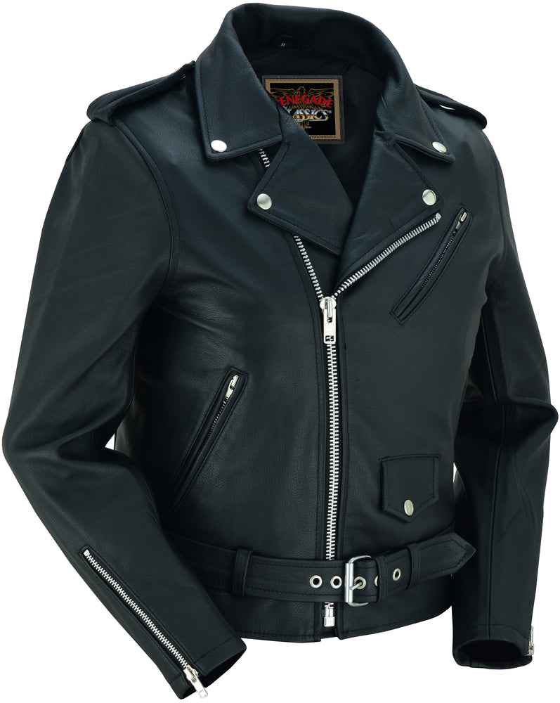 RC850 Women's Classic Lightweight Police Style Motorcycle Club Jacket Women's Leather Motorcycle Jackets Virginia City Motorcycle Company Apparel in Nevada USA