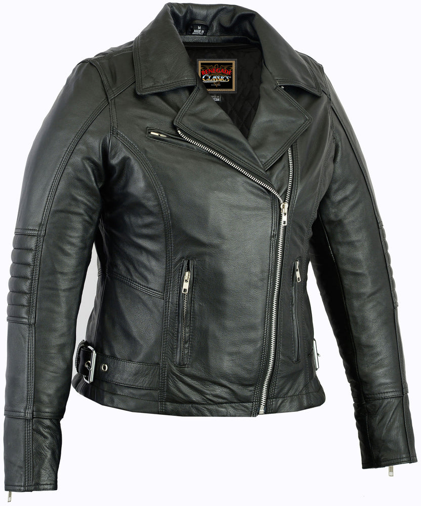 RC835 Women's Updated Stylish Lightweight M/C Jacket Women's Leather Motorcycle Jackets Virginia City Motorcycle Company Apparel in Nevada USA
