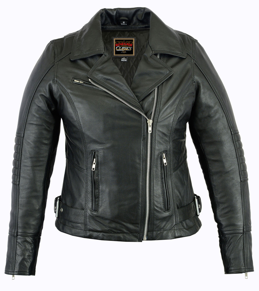 RC835 Women's Updated Stylish Lightweight M/C Jacket Women's Leather Motorcycle Jackets Virginia City Motorcycle Company Apparel in Nevada USA