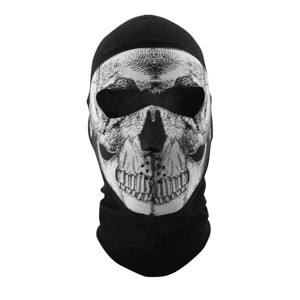 WBC002NFME Balaclava Extreme- COOLMAX®- Full Mask- Black and Whit Head/Neck/Sleeve Gear Virginia City Motorcycle Company Apparel 