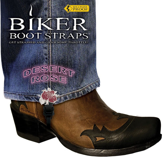BBS/DR4 Weather Proof- Boot Straps- Desert Rose- 4 Inch Biker Boot Straps Virginia City Motorcycle Company Apparel 