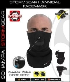 VNG006 StormGear Hanibal Facemask w/ Velcro Closure/ Nose Opening Head/Neck/Sleeve Gear Virginia City Motorcycle Company Apparel 