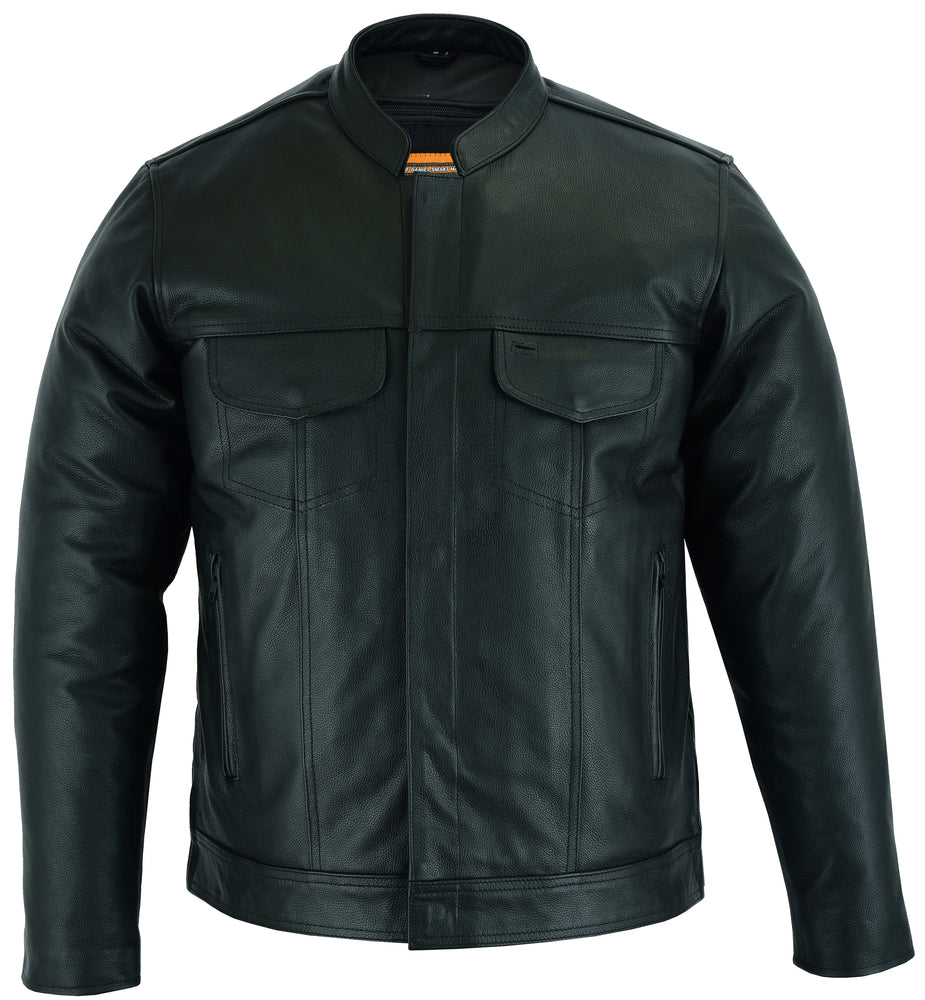 DS788 Men's Full Cut Leather Shirt with Zipper/Snap Front Men's Leather Motorcycle Jackets Virginia City Motorcycle Company Apparel 