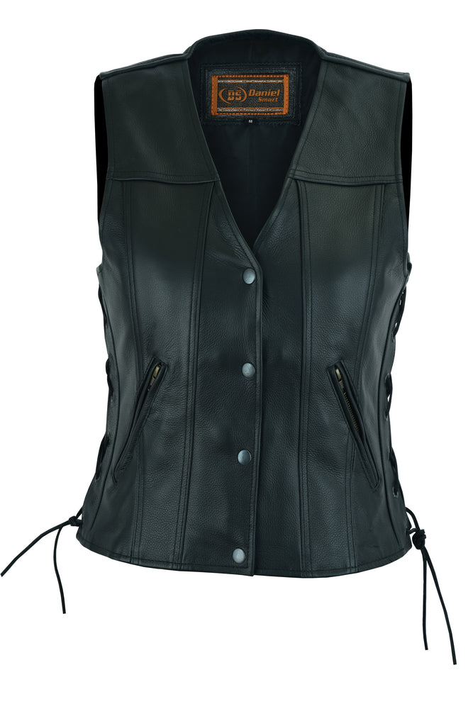 DS205 Women's Single Back Panel Concealed Carry Vest Women's Vests Virginia City Motorcycle Company Apparel 