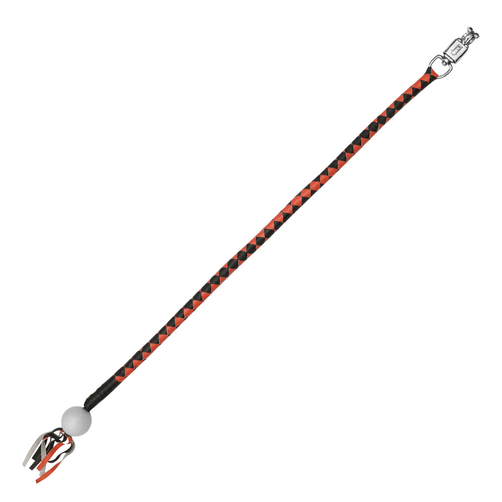 GBW209B Leather Biker Whip-Orange/Black W / White Pool Ball Lever Covers & Floor Boards Virginia City Motorcycle Company Apparel 