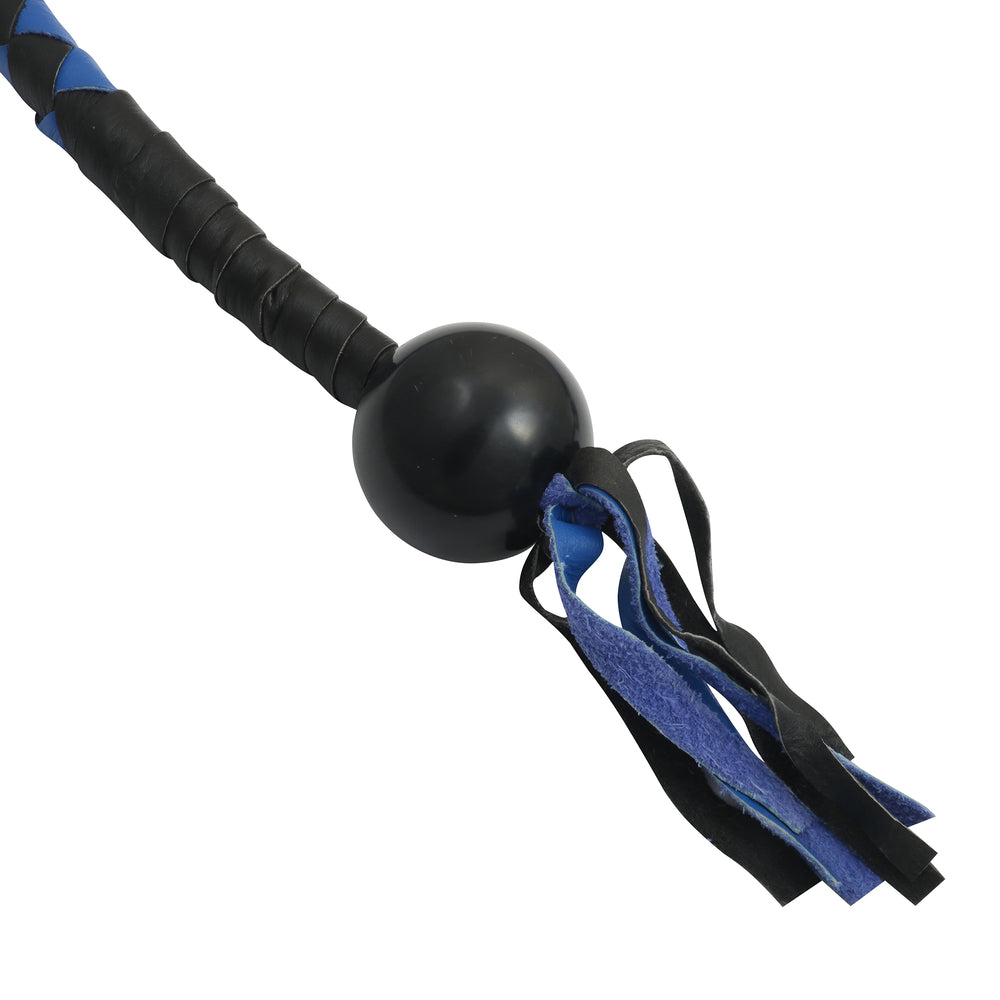 GBW210B Leather Biker Whip-Blue/Black W / Black Pool Ball Lever Covers & Floor Boards Virginia City Motorcycle Company Apparel 