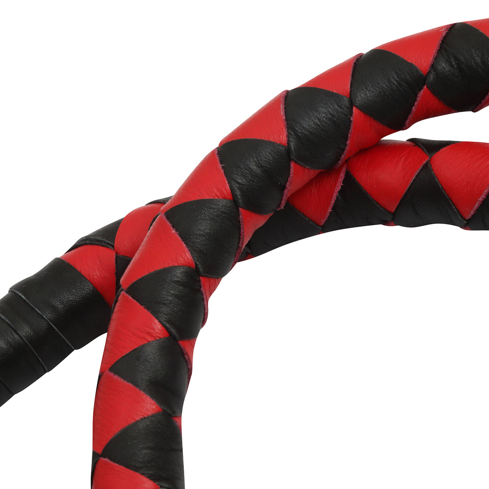 GBW211B Leather Biker Whip-Red/Black W / White Pool Ball New Arrivals Virginia City Motorcycle Company Apparel 