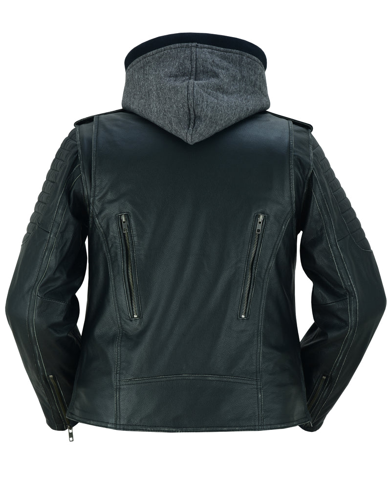 DS877 Women's M/C Jacket with Rub-Off Finish Women's Leather Motorcycle Jackets Virginia City Motorcycle Company Apparel 