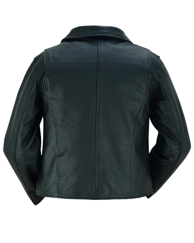 DS804 Women's Updated Stylish M/C Jacket Women's Leather Motorcycle Jackets Virginia City Motorcycle Company Apparel 