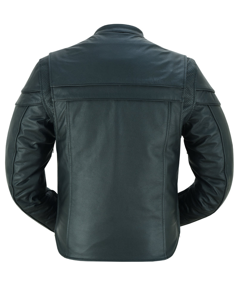 DS784 Men's Full Hand Leather Jacket Men's Leather Motorcycle Jackets Virginia City Motorcycle Company Apparel 