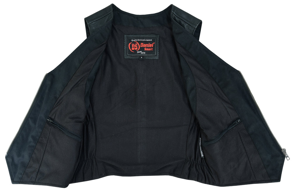 DS238 Women's Stylish Lightweight Zipper Front Vest Women's Vests Virginia City Motorcycle Company Apparel 