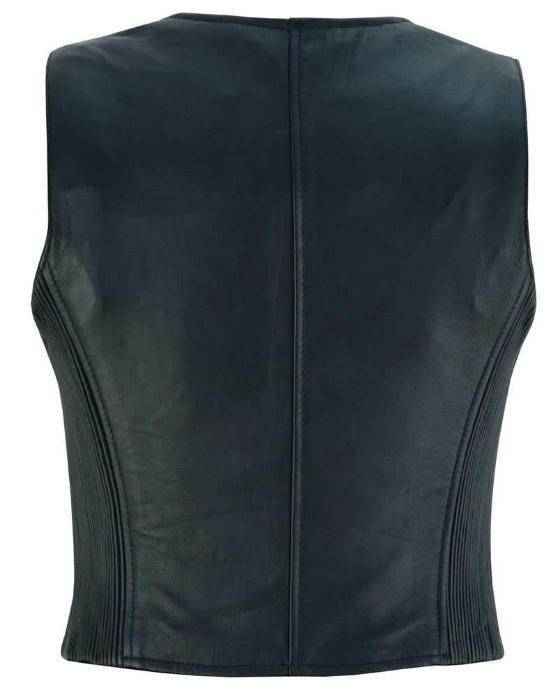 DS238 Women's Stylish Lightweight Zipper Front Vest Women's Vests Virginia City Motorcycle Company Apparel 