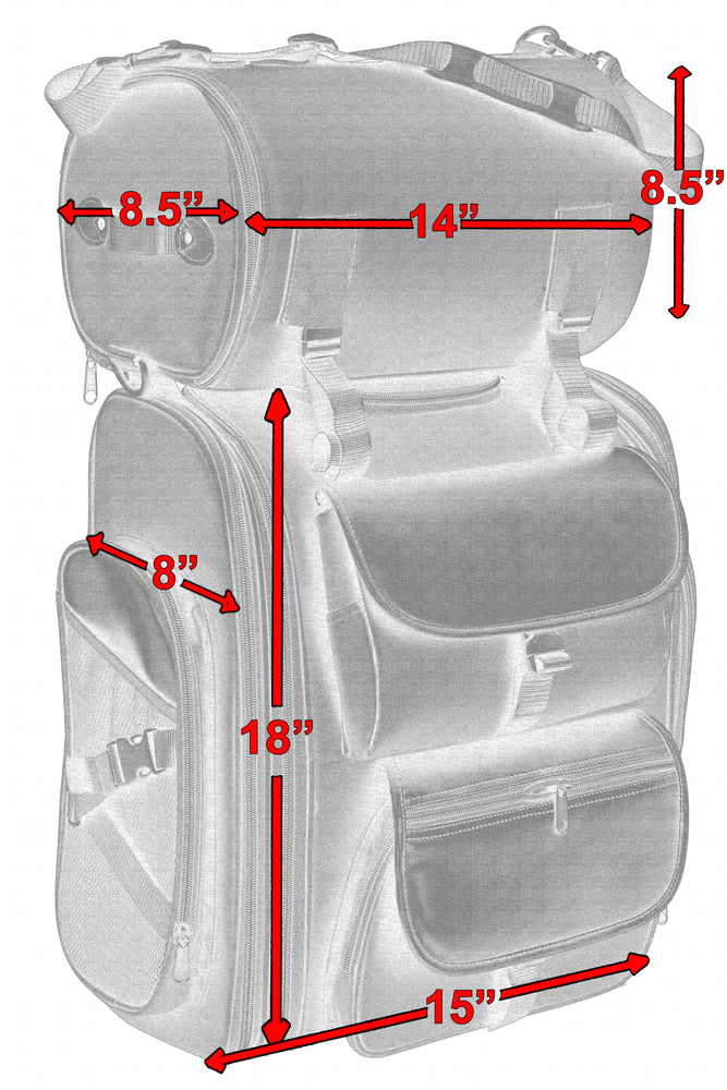DS392 Updated Touring Sissy Bar Bag Sissy Bar Bags Virginia City Motorcycle Company Apparel 