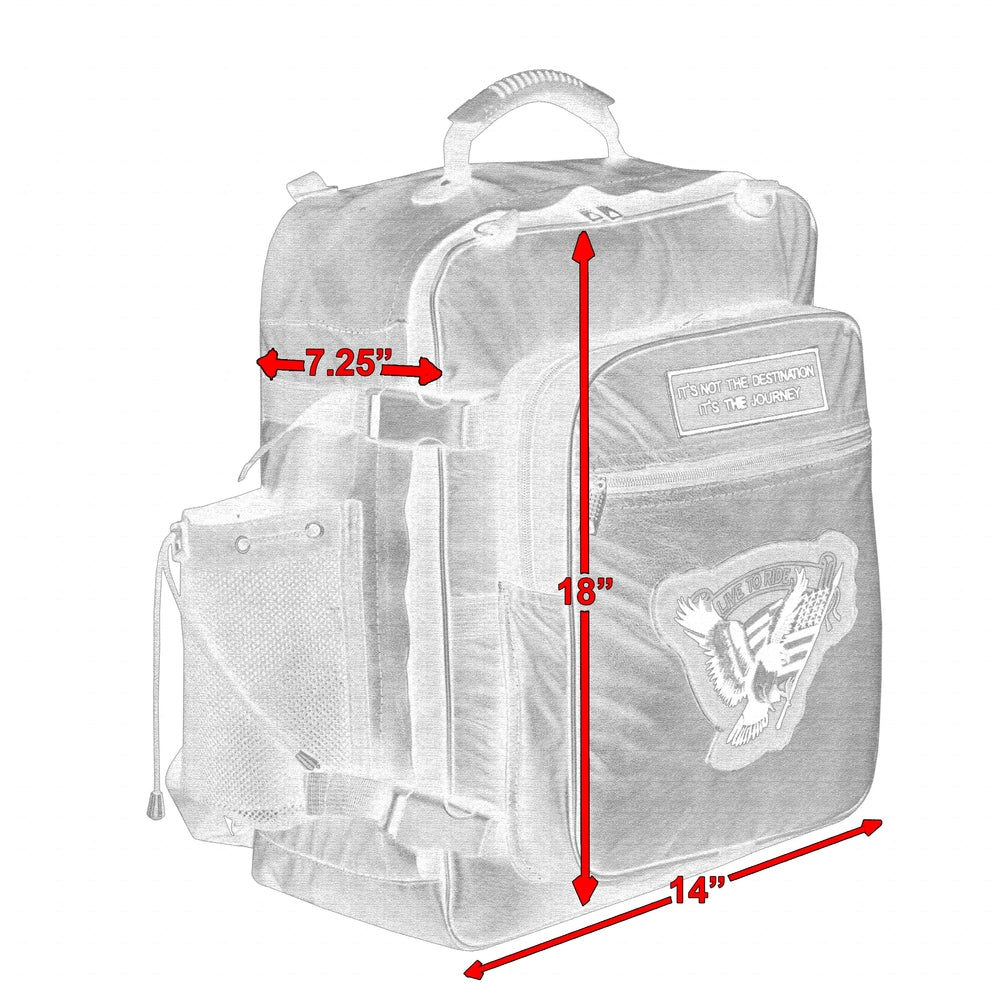 DS370 Three Piece Sissy Bar Back Pack Sissy Bar Bags Virginia City Motorcycle Company Apparel 