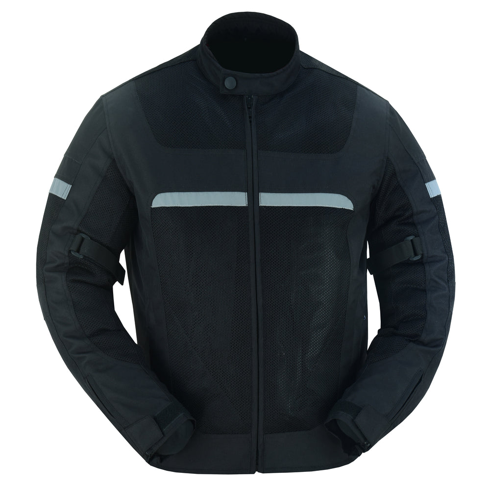 DS764 Men's Racer Mesh Jacket - Black Mens Textile Motorcycle Jackets Virginia City Motorcycle Company Apparel 