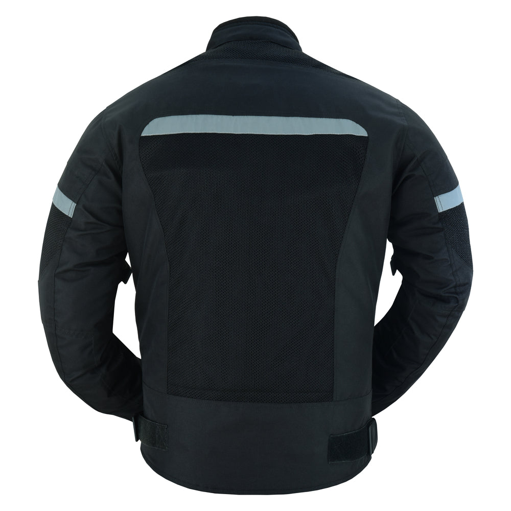 DS764 Men's Racer Mesh Jacket - Black Mens Textile Motorcycle Jackets Virginia City Motorcycle Company Apparel 