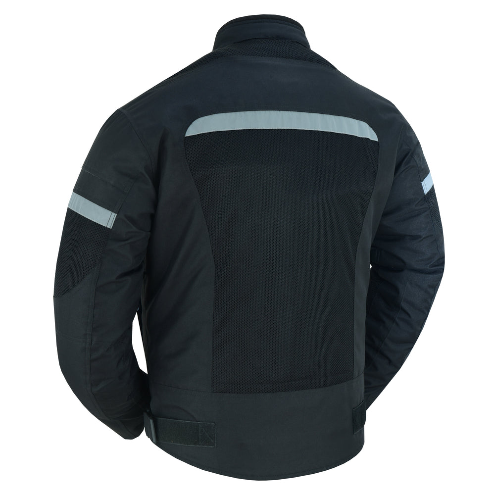 DS764 Men's Racer Mesh Jacket - Black Mens Textile Motorcycle Jackets Virginia City Motorcycle Company Apparel 