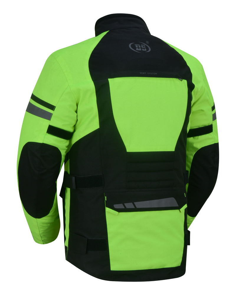 DS4616 Advance Touring Textile Motorcycle Jacket for Men - Hi-Vis Mens Textile Motorcycle Jackets Virginia City Motorcycle Company Apparel 