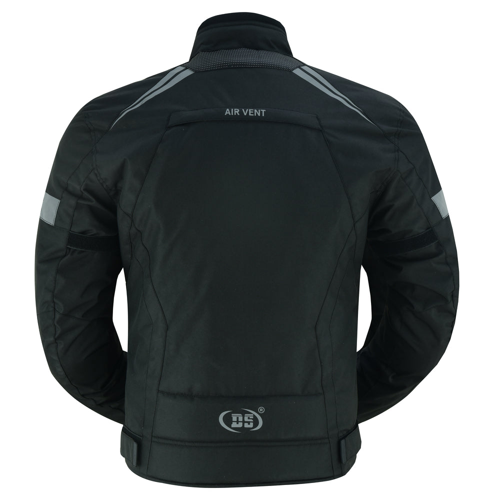 DS4610 Flight Wings - Black Textile Motorcycle Jacket for Men Men's Jacket Virginia City Motorcycle Company Apparel 