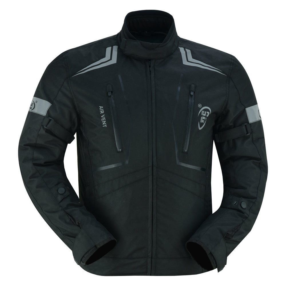 DS4610 Flight Wings - Black Textile Motorcycle Jacket for Men Men's Jacket Virginia City Motorcycle Company Apparel 