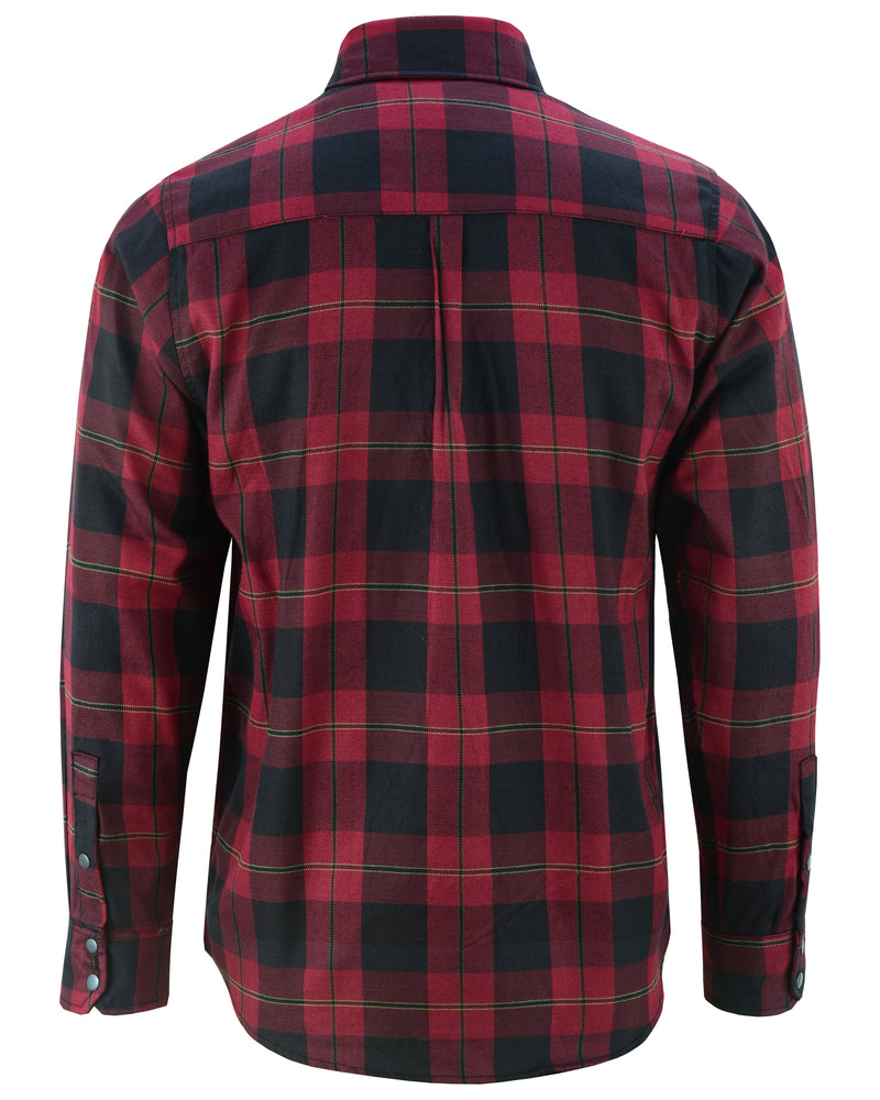 DS4682 Flannel Shirt - Red and Black Flannels Virginia City Motorcycle Company Apparel in Nevada USA