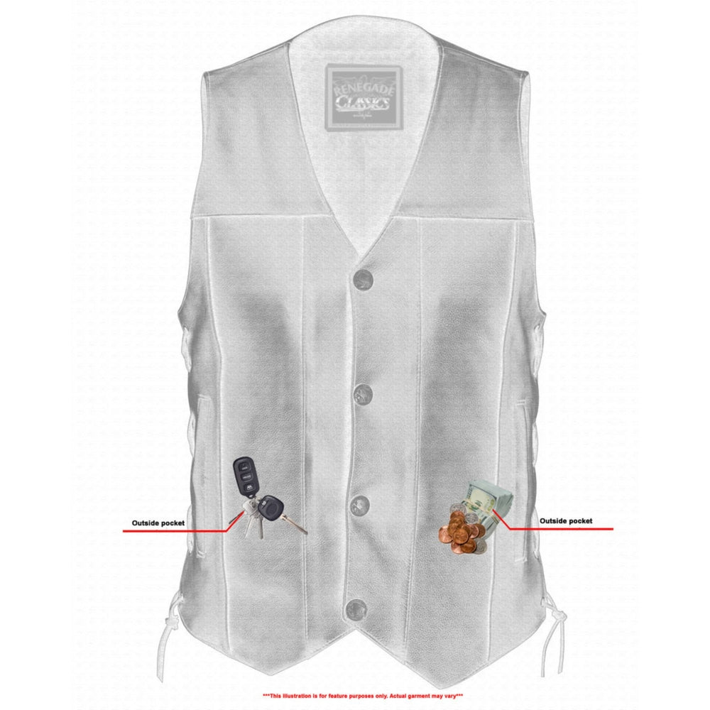 RC105 Men's Single Panel Concealed Carry Vest Men's Vests Virginia City Motorcycle Company Apparel in Nevada USA