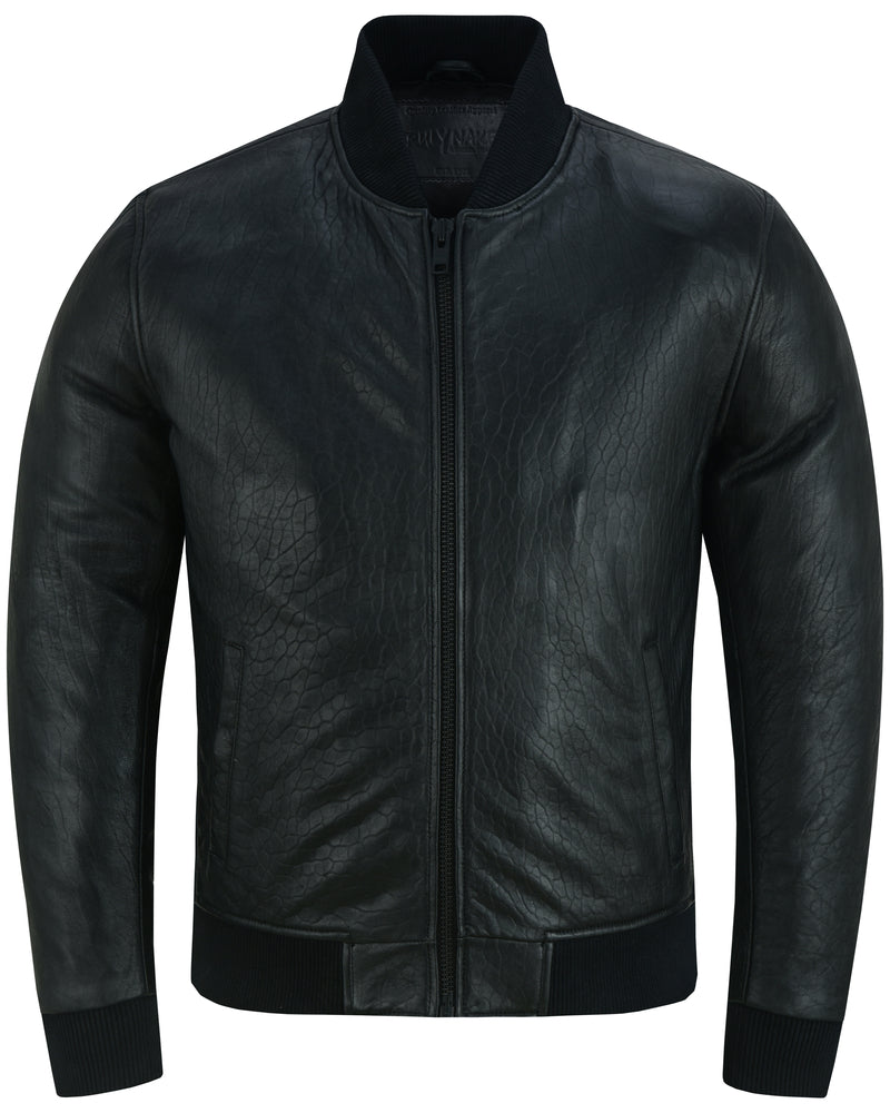 The Stalwart - Men's Fashion Leather Bomber Jacket Men's Leather Motorcycle Jackets Virginia City Motorcycle Company Apparel in Nevada USA