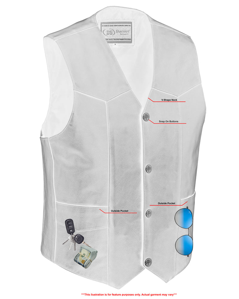 DS115 Men's Single Back Panel Concealed Carry Vest Men's Vests Virginia City Motorcycle Company Apparel 