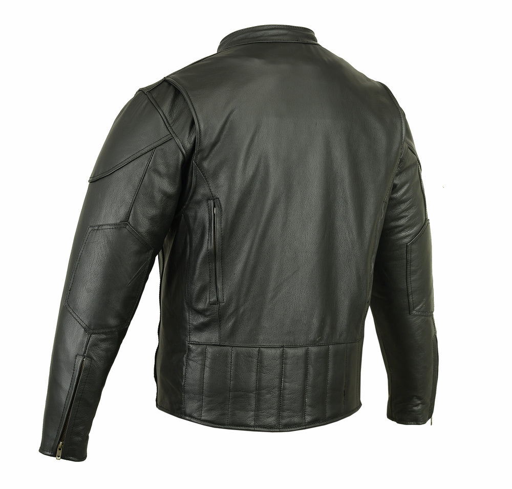 DS779 Men's Vented M/C Jacket w/ Plain Sides Men's Leather Motorcycle Jackets Virginia City Motorcycle Company Apparel 