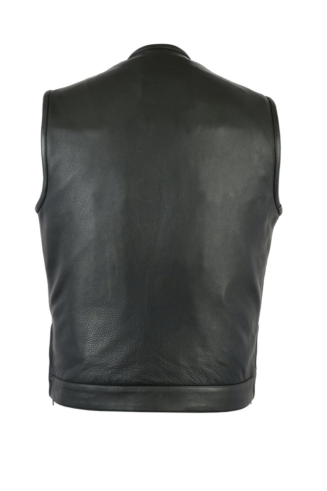 DS187 Upgraded Style Gun Pockets, Hidden Gun Metal Zipper, Bottom Sid Men's Vests Virginia City Motorcycle Company Apparel 