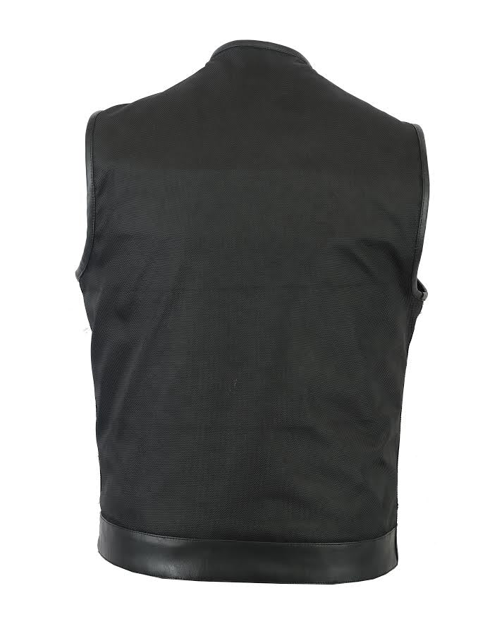 DS687 Concealed Snap Closure, Textile Material, W/O Collar & Hidden Z Men's Vests Virginia City Motorcycle Company Apparel 