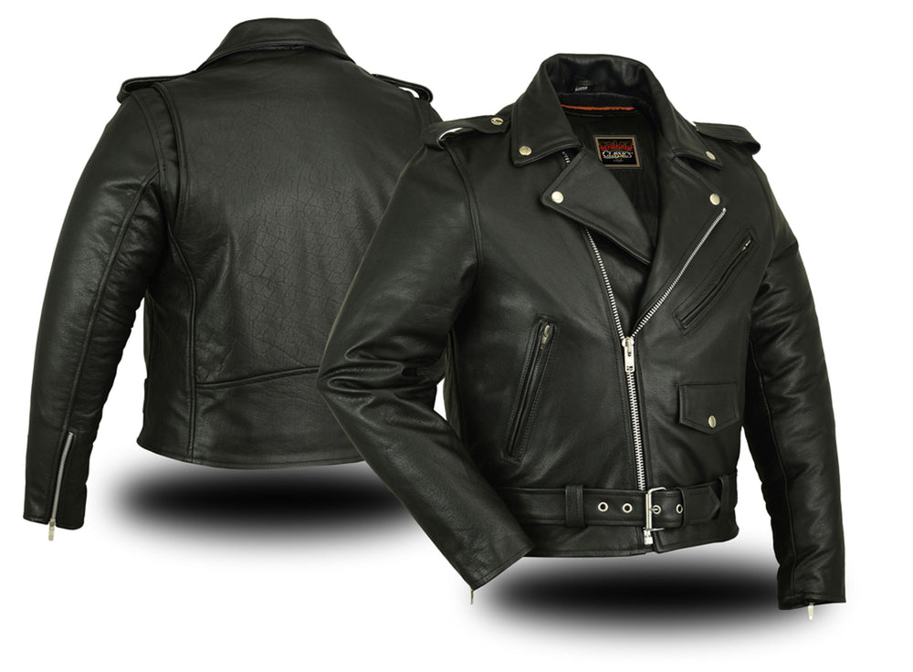 RC730 Men's Classic Plain Side Police Style Jacket Men's Jacket Virginia City Motorcycle Company Apparel in Nevada USA