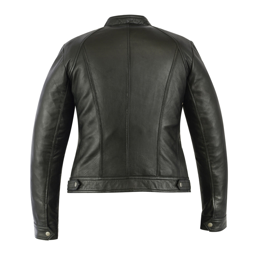 DS840 Women's Stylish Fashion Jacket Women's Leather Motorcycle Jackets Virginia City Motorcycle Company Apparel 