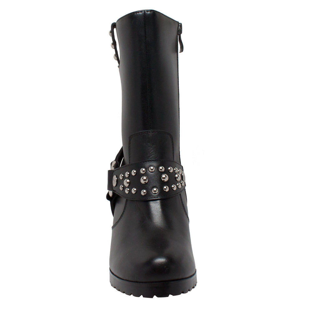 8546 Women's Heeled Boot w/Studs Women's Motorcycle Boots Virginia City Motorcycle Company Apparel 