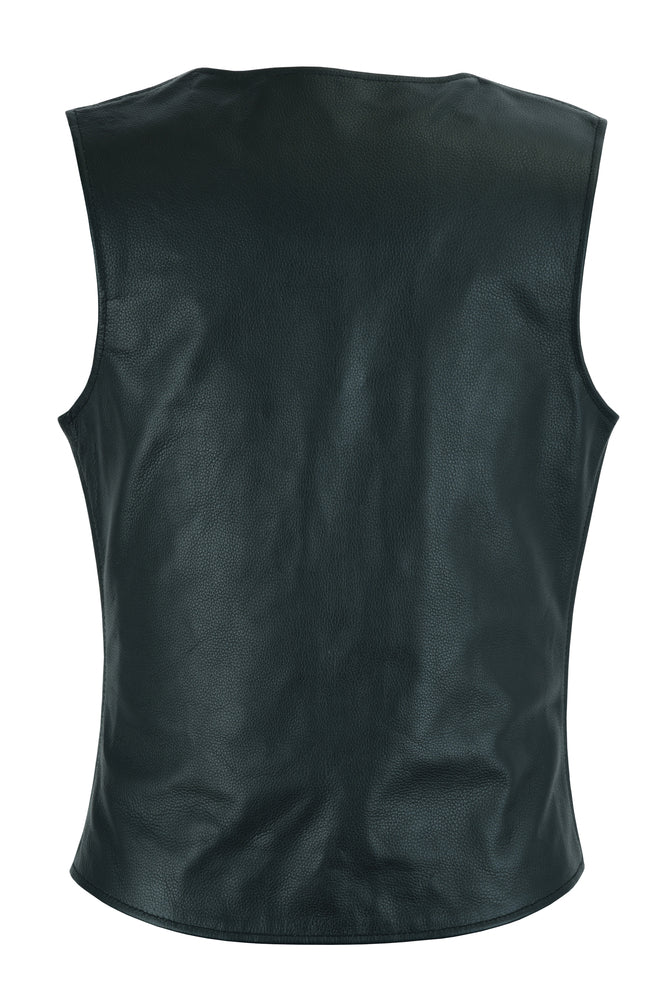 DS204 Women's Stylish Longer Body &frac34; Vest - Plain Sides Women's Vests Virginia City Motorcycle Company Apparel 