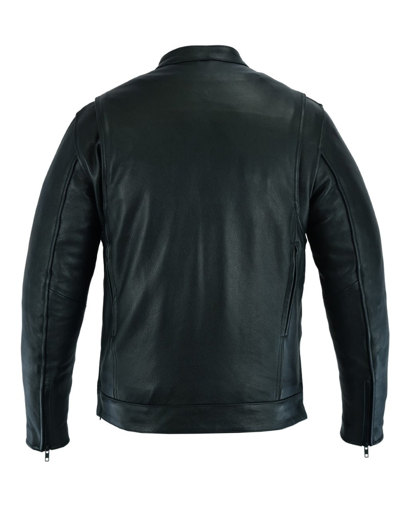 DS787 Men's Modern Utility Style Jacket Men's Leather Motorcycle Jackets Virginia City Motorcycle Company Apparel 